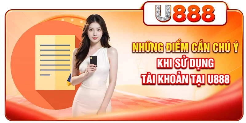 Những điểm cần chú ý khi sử dụng tài khoản tại U888